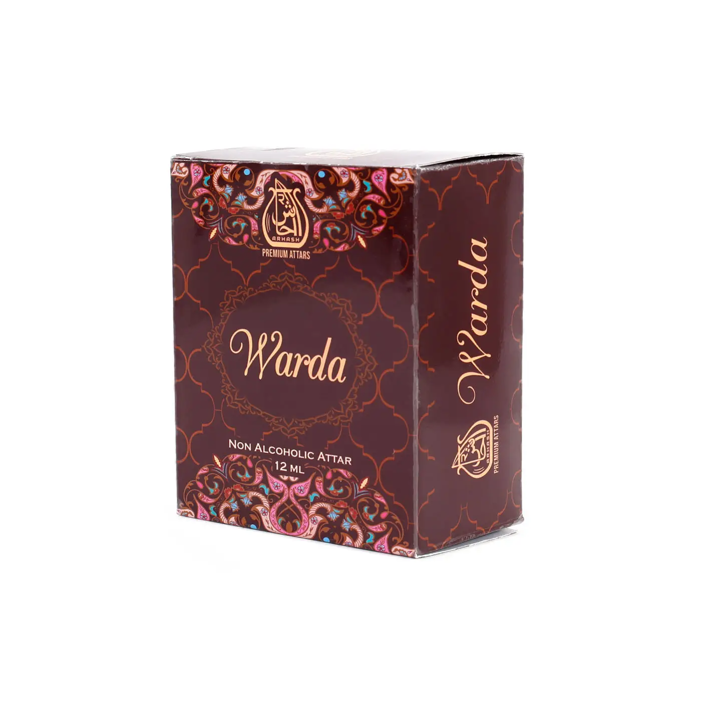 alt="Warda 12ml Non-Alcoholic Rose Attar Perfume - Elegant floral fragrance for women by Arhash"