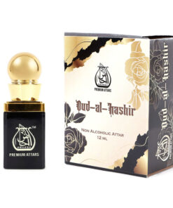 alt="Oud Al-Hashir 12ml Non-Alcoholic Oud Perfume - Rich royal woody fragrance by Arhash"