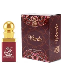 alt="Warda 12ml Non-Alcoholic Rose Attar Perfume - Elegant floral fragrance for women by Arhash"